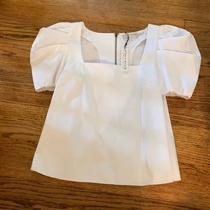 Alice and Olivia small white blouse